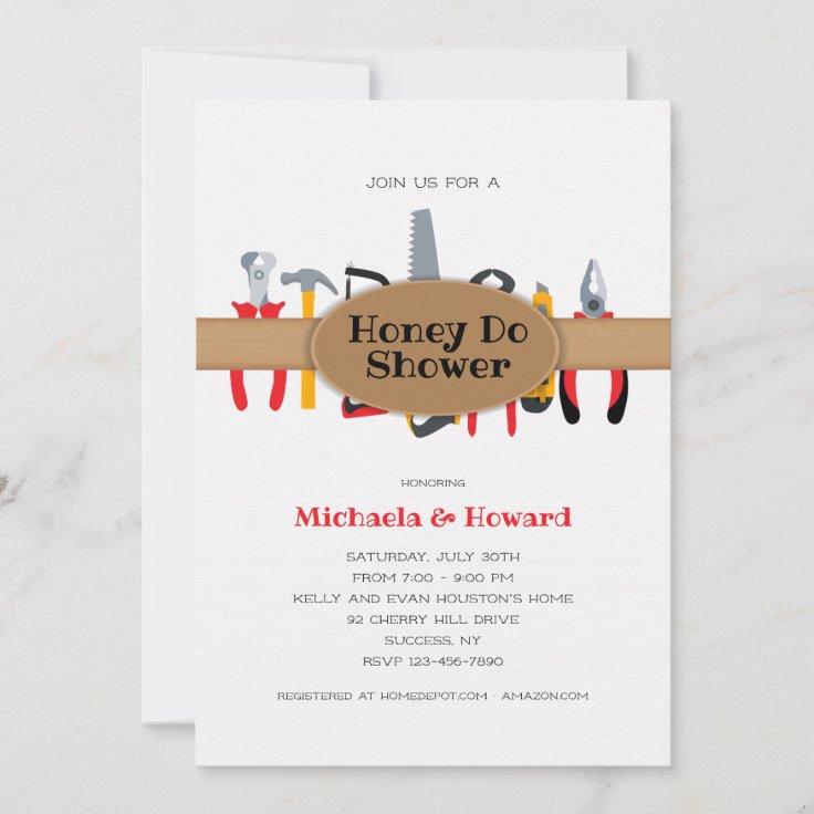 Honey Do Shower Invitation Zazzle
