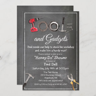 Honey Do Tools & Gadgets Shower Male Invitation