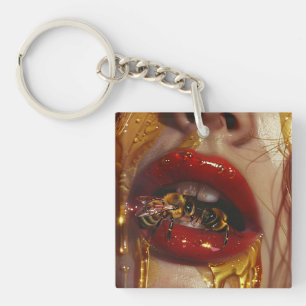 Honey Drip Beauty – Sensual Golden Portraits of Wo Keychain