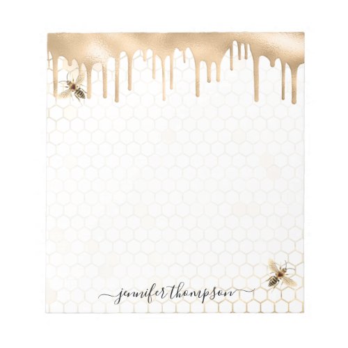 Honey Drip Bee Personalized Notepad