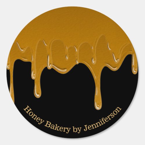 Honey Drip Sweets Bakery Gold Black branding Sign