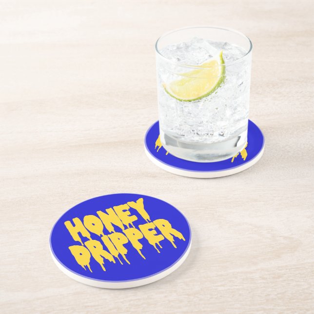Honey Dripper Drink Coaster (Side)