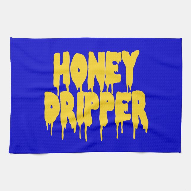 Honey Dripper Kitchen Towel (Horizontal)