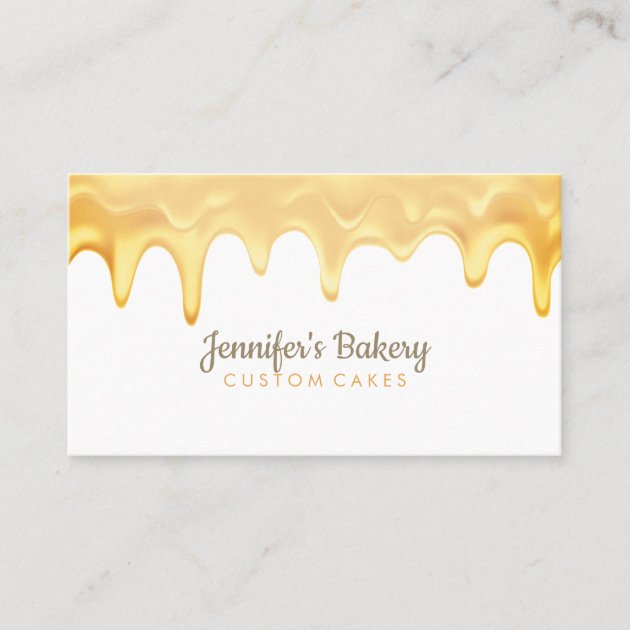 Honey Drizzle Dessert Chef Business Card