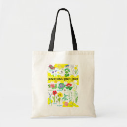 Honey Farm Business Honeycomb Flowers For Bees Tote Bag
