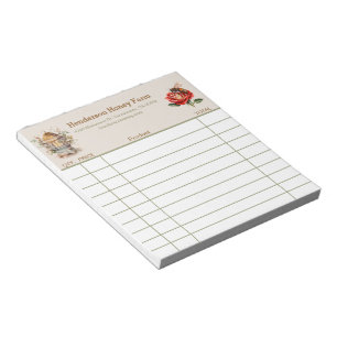 Honey Farm Custom sales receipt Notepad
