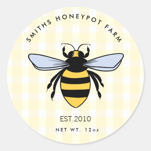 Honey Farm shop honey jar label small business