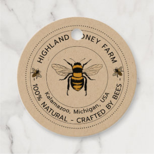 Honey favor Pure Honey Custom Food Favor Tags