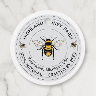Honey favor Pure Honey Custom Food Favor Tags