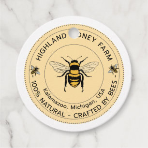 Honey favour Pure Honey Custom Food Favour Tags
