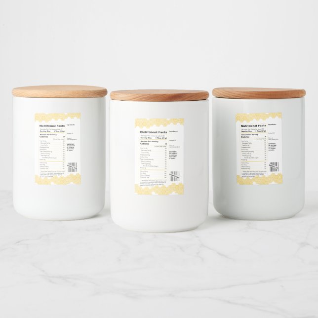 Honey Food Label Set (Bottles)