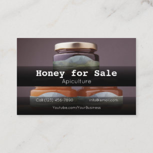 Honey for Sale Apiculture Business Company  Busine Card