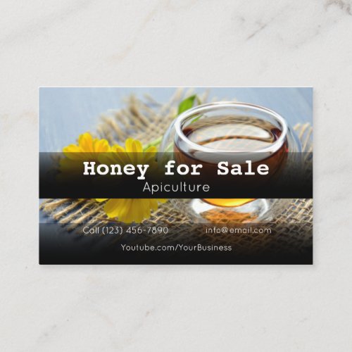 Honey for Sale Apiculture Business Company Busines Business Card