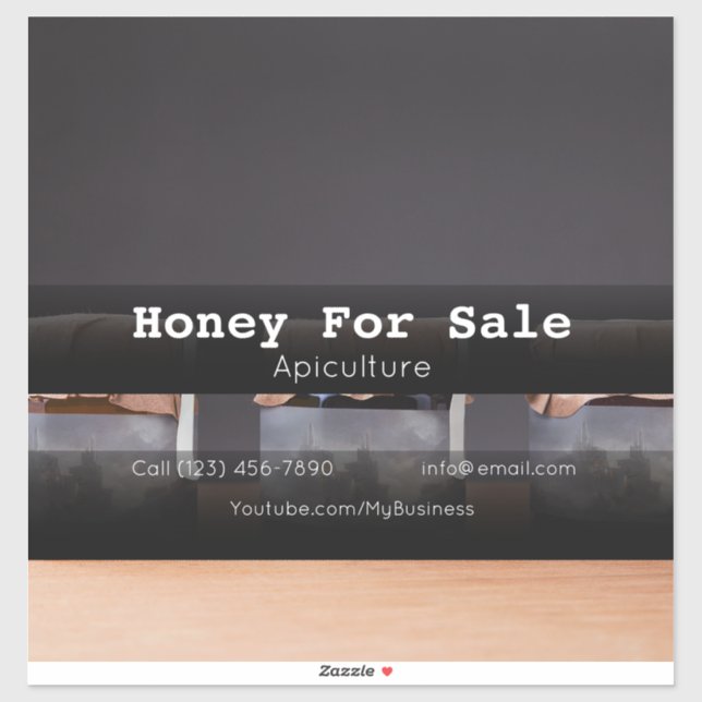 Honey for Sale Apiculture Custom-Cut Vinyl Sticker (Sheet)