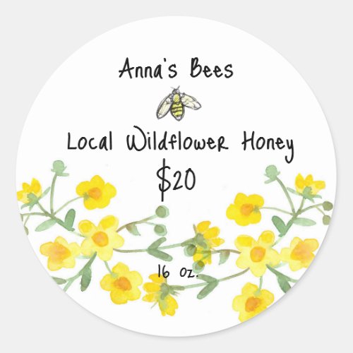 Honey For Sale Bee Custom Product Label