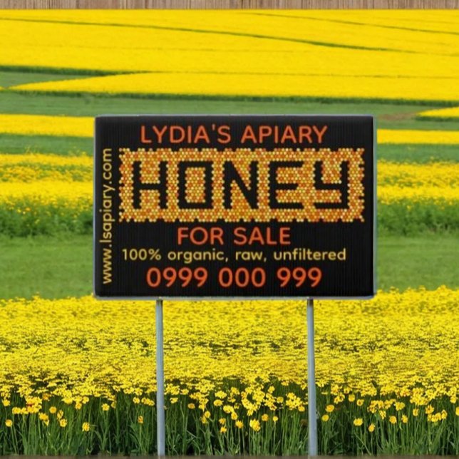 Honey for Sale Custom Outdoor Wire Stand Sign (Creator Uploaded)