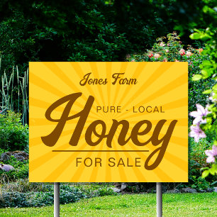 Honey for Sale Farm Sign Custom Honeybees Apiary