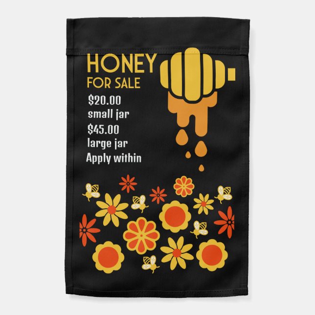 Honey For Sale Garden Flag (Back)