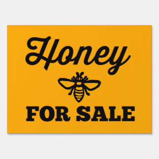 Honey for sale sign