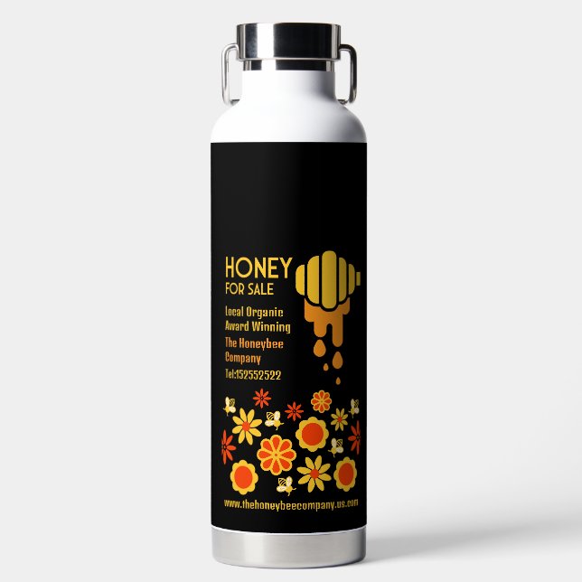 Honey For Sale Water Bottle (Front)