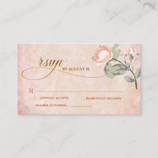 Honey Glazed Floral RSVP Enclosure Card