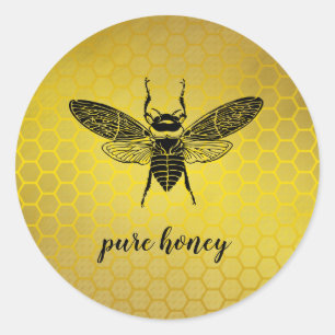 Honey Gold Bee Seller Apiarist Vintage Classic Round Sticker