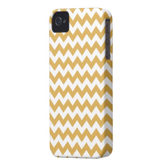 Honey Gold Chevron Iphone 4 or 4S Case (Back Left)