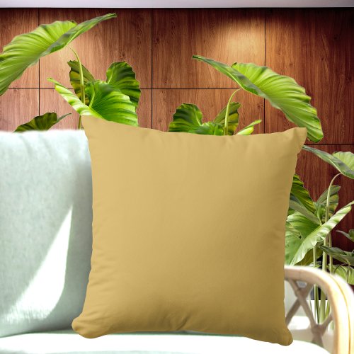  Honey Gold Tan Sand Basic Solid One Color Simple  Throw Pillow