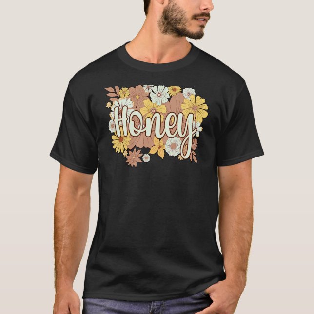Honey Grandmother Flowers Honey Grandma T-Shirt (Front)