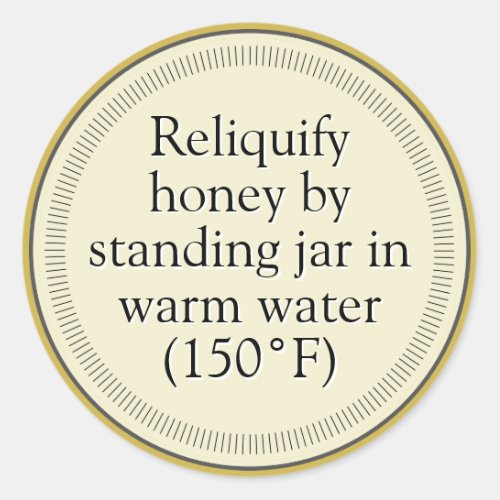 Honey Granulation Gold Classic Round Sticker