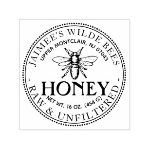 Honey Heraldic Bee Self-Inking Stamp