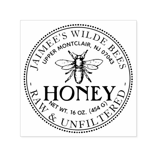 Honey Heraldic Bee Self_Inking Stamp