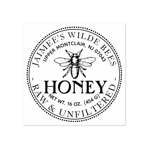 Honey Heraldic Bee Stamp