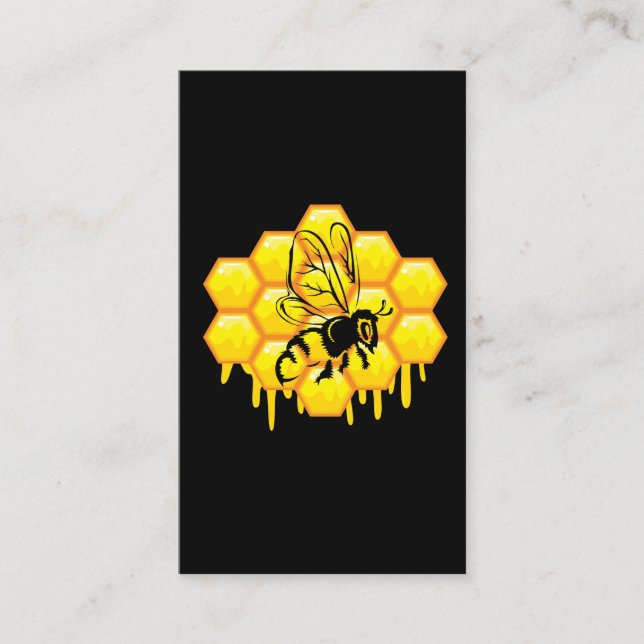 Honey Hives Comb Beekeeper Apiarist Bee Lover Business Card (Front)