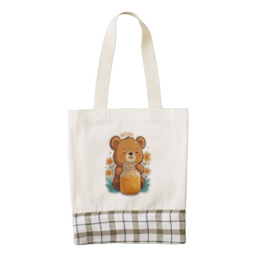 Honey Hug Bear Essentials for a Sweet Life Zazzle HEART Tote Bag