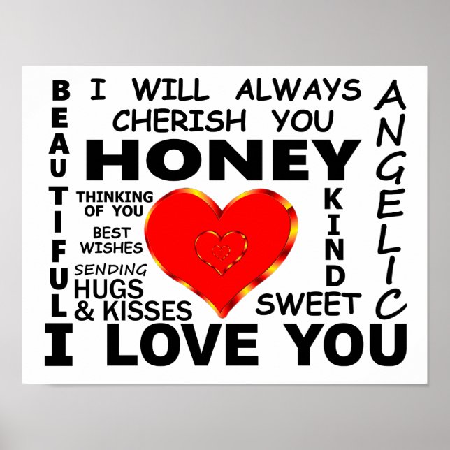 Honey I Love You Poster (Front)