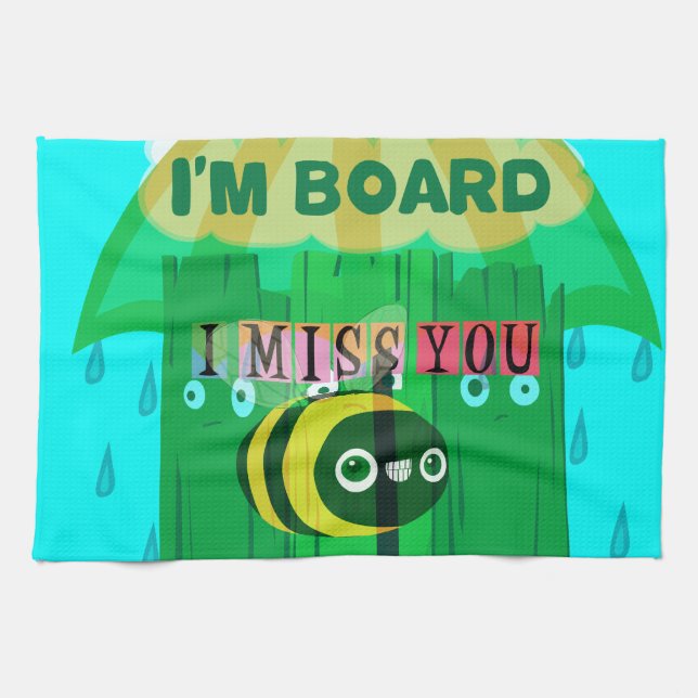 Honey I Miss You So Much Towel (Horizontal)