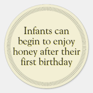 Honey Infant Warning Jet Black Stickers