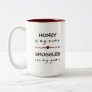 Honey is my Name Snuggles are my Game Photo Gift Two-Tone Coffee Mug