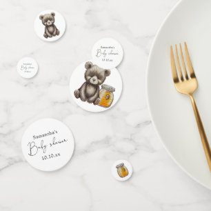 Honey jar and teddy Bear baby shower Confetti