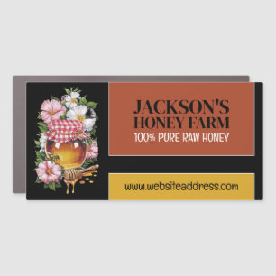 Honey Jar - Beeyard, Honey Farm Advertising Car Magnet