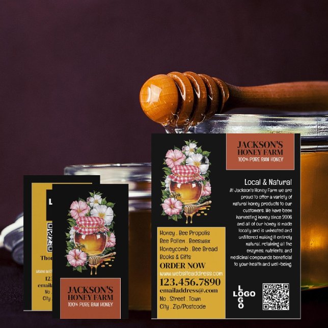 Honey Jar - Beeyard, Honey Farm Advertising Flyer (Creator Uploaded)