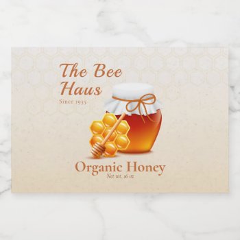 Honey Jar Food Label by artNimages at Zazzle