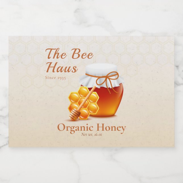 Honey Jar Food Label (Single Label)