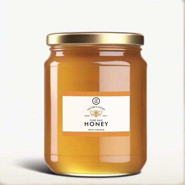 Honey Jar Food Label Custom Logo Branding Sticker (Honey Sticker)