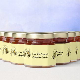 Honey Jar - Four Honey Bees
