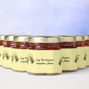 Honey Jar - Four Honey Bees Honey Jar Favors