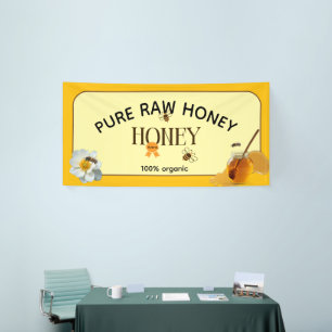 Honey Jar Honeybee Honeycomb Bee Apiary Banner