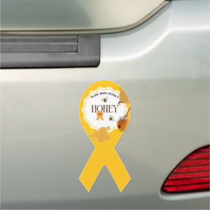 Honey Jar Honeybee Honeycomb Bee Apiary Car Magnet