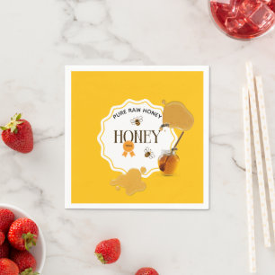 Honey Jar Honeybee Honeycomb Bee Apiary Napkins